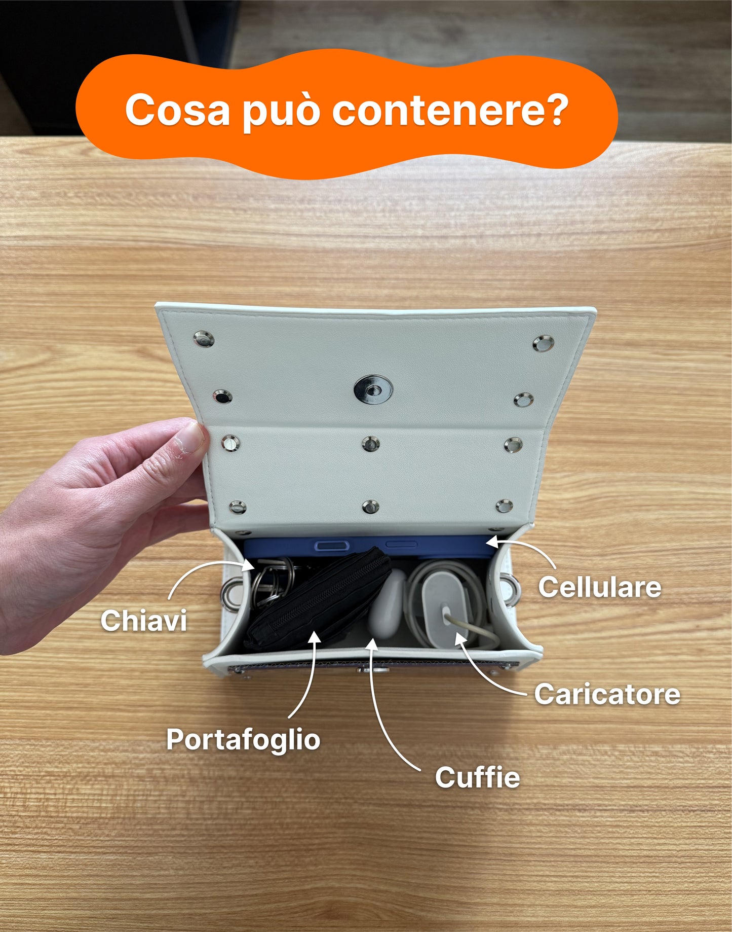 Kit borsa trapezio - BIANCA