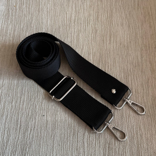 Tracolla lunga in Nylon - Nera