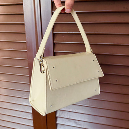 Tracolla corta in similpelle - Beige