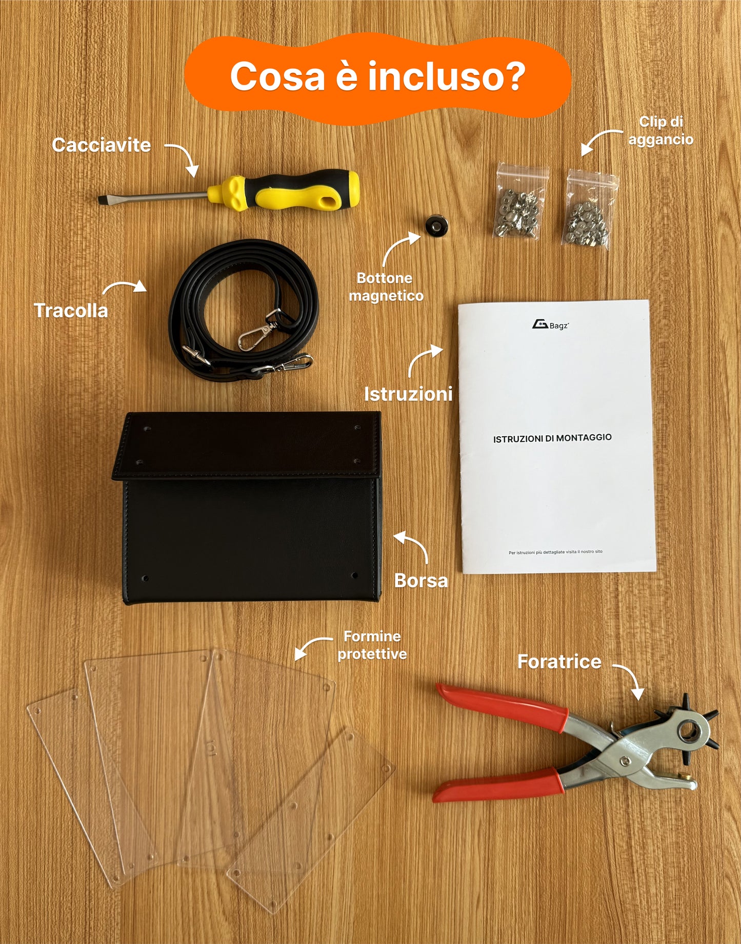 Kit borsa rettangolo - VERDE OLIVA