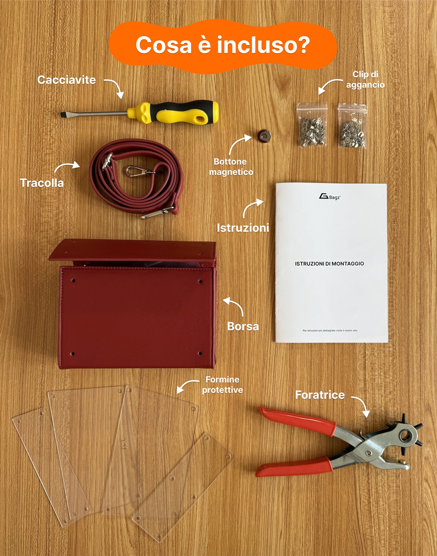 Kit borsa rettangolo - BORDEAUX