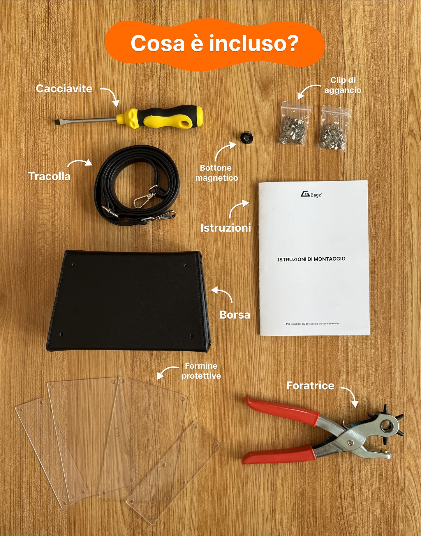 Kit borsa trapezio - NERA