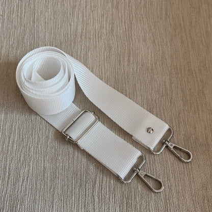 Tracolla lunga in Nylon - Bianca