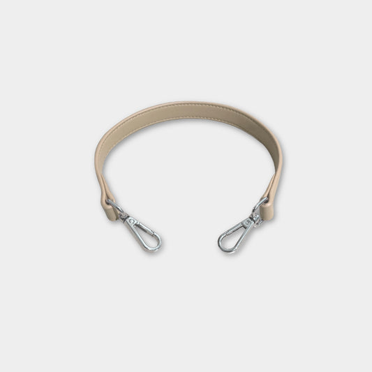 Tracolla corta in similpelle - Beige