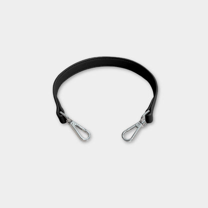 Tracolla corta in similpelle - Nera