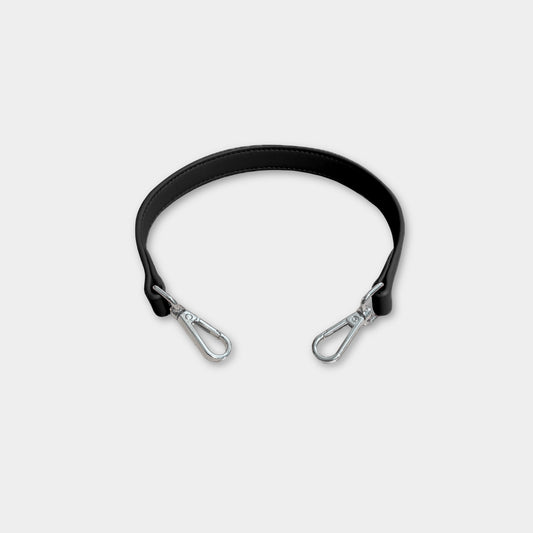 Tracolla corta in similpelle - Nera