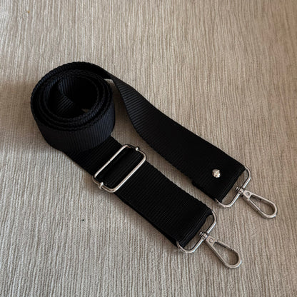 Tracolla lunga in Nylon - Nera